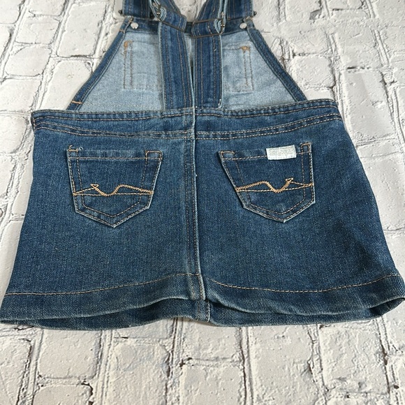 7 For All Mankind 7FAM Blue Jean Denim Overall Jumper Dress size 18 months - Picture 4 of 14